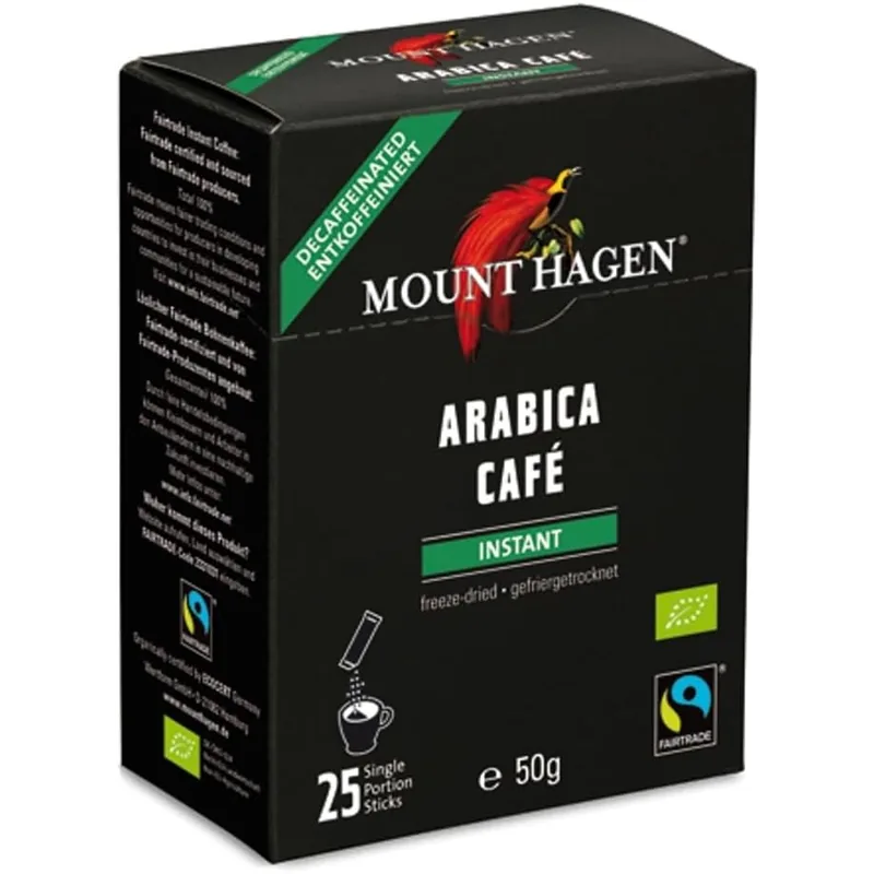 Mount Hagen Arabica Instant Kaffee Entkoffeiniert Bio 100g