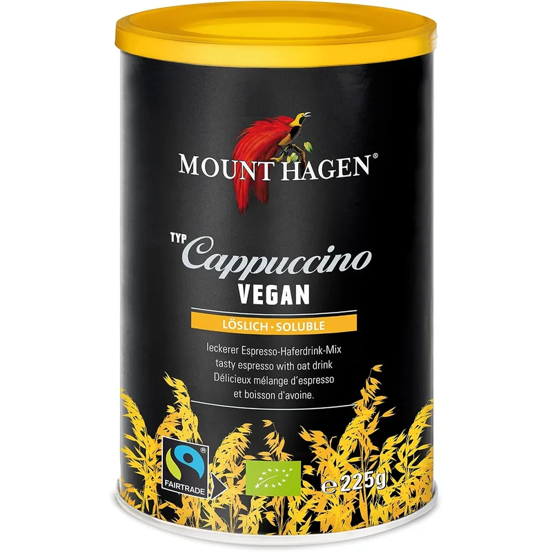 Mount Hagen Cappuccino Choco Vegan Bio Fairtrade 225g Dose