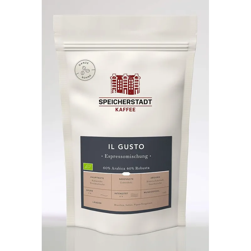 Speicherstadt Il Gusto Espressomischung Bio – Speicherstadt Kaffee Kaffeebohnen Platz 4